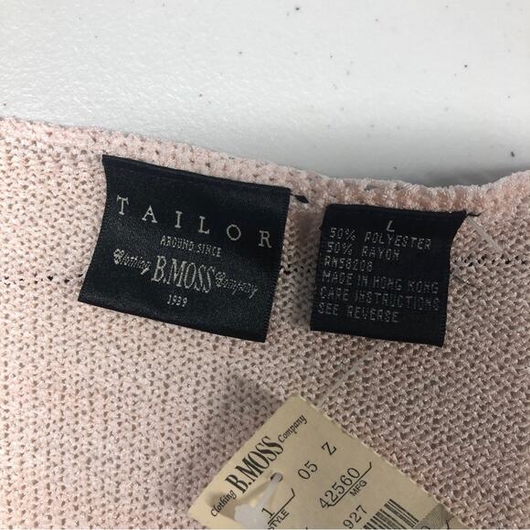 Tailor B. Moss NWT vintage light peach cardigan large - Picture 6 of 7
